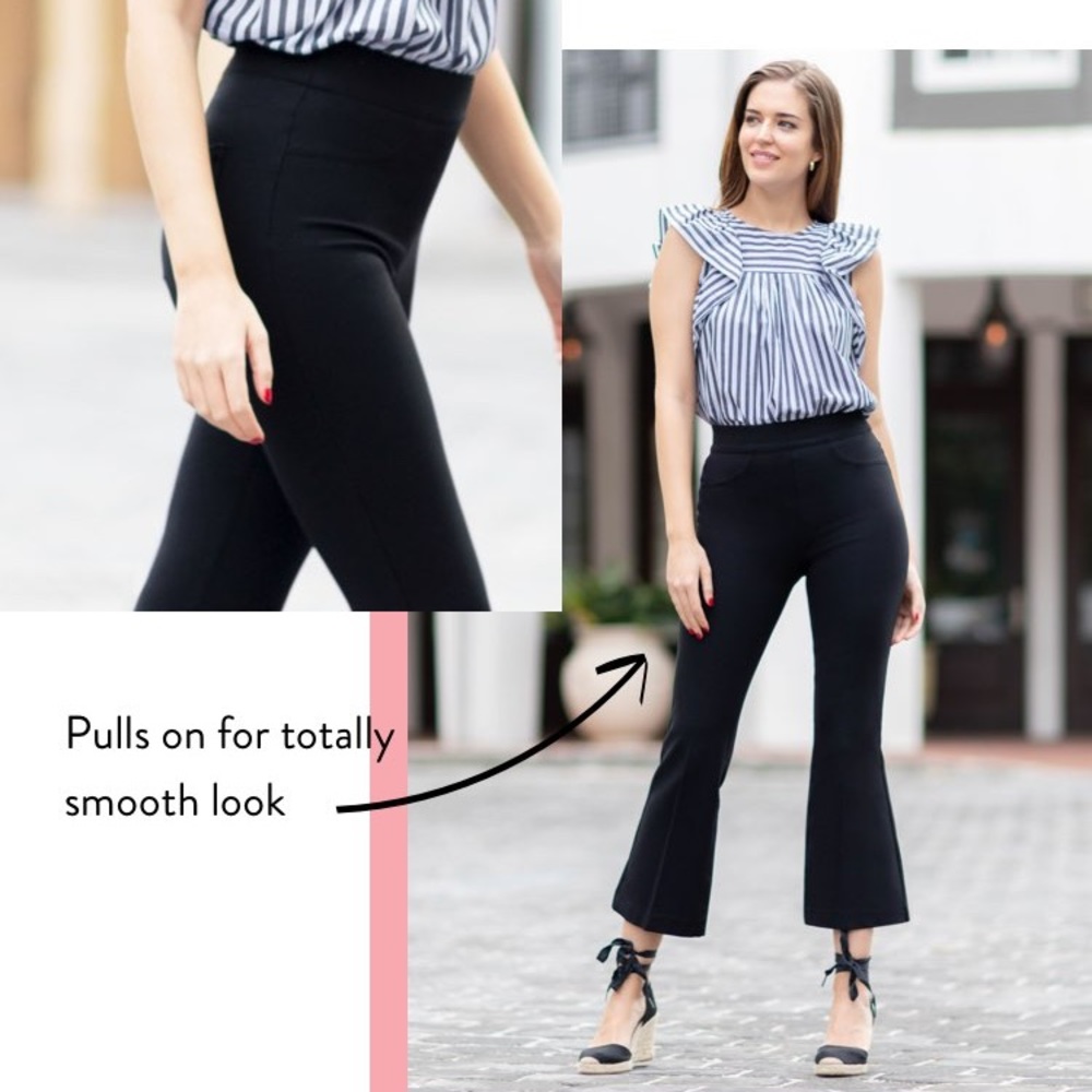 SPANX The Perfect Black Pant, Cropped Flare L TALL